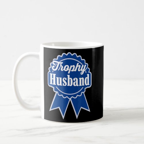 Mens Trophy Husband Retro Ribbon Style  Coffee Mug