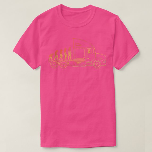 Mens Truck Driver Long Distance Evolution  T-Shirt (Design Front)