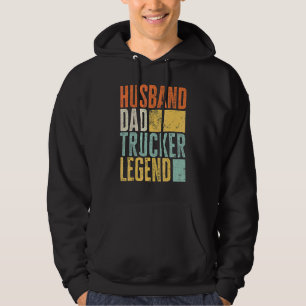Mens Trucker Husband Dad Legendary Father Best Tru Hoodie
