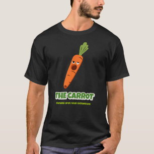 Mens TShirt Black "The carrot frowns" funny quote