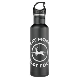 Mens Tshirt Novelty Graphic Deer Hunting Tee Stainless Steel Water Bottle