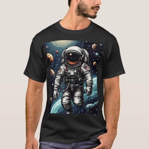  mens tshirts   A man in a space suit