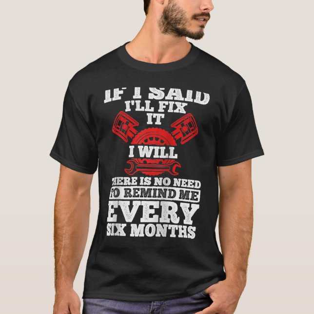 Mens Tuning Car Repairing Cars Mechanic Tools Car  T-Shirt (Front)
