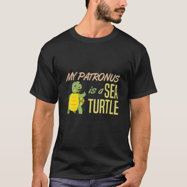 Mens Turtle Lover My Patronus Is A Sea Turtle Tort T-Shirt (Front)