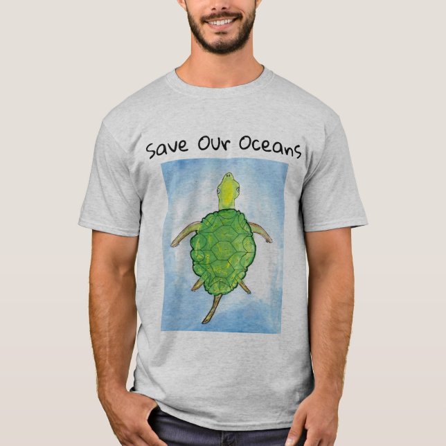men's turtle t-shirt (Front)