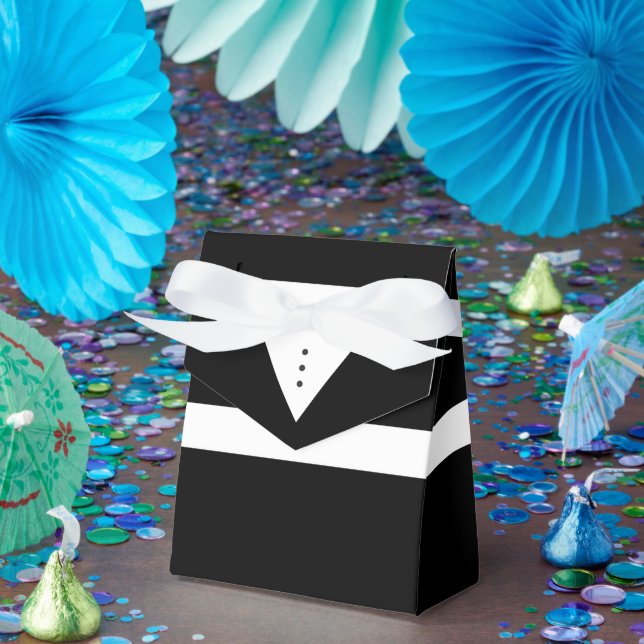 Mens Tux - Groom or Groomsmen Tuxedo Favor Boxes (Party)