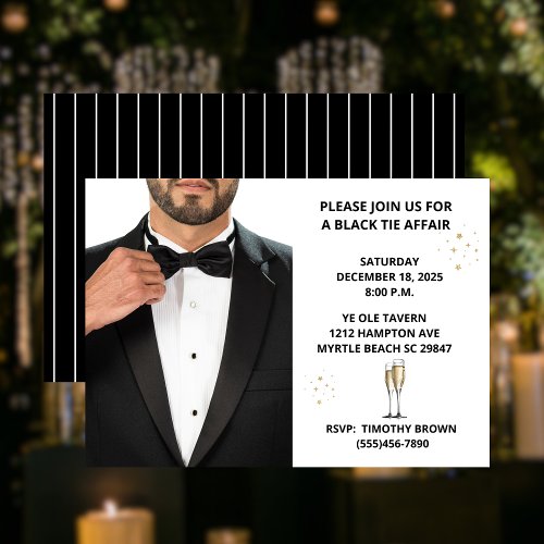   Mens Tuxedo  Black Tie Affair Party Ball Invitation