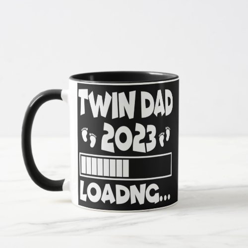 Mens Twin Dad Of Twins 2023 Expecting Twin Dad Mug