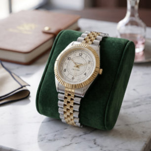 Men's Two-Tone Jubilee Watch Fluted Bezel Sector
