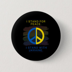Mens Ukraine - I Stand With Ukraine - I Stand For Button