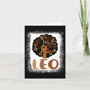 Mens unapologetically leo bleached black woman card