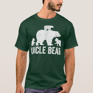 Mens Uncle Bear Fathers Day Shirts, Funny Three Cu T-Shirt