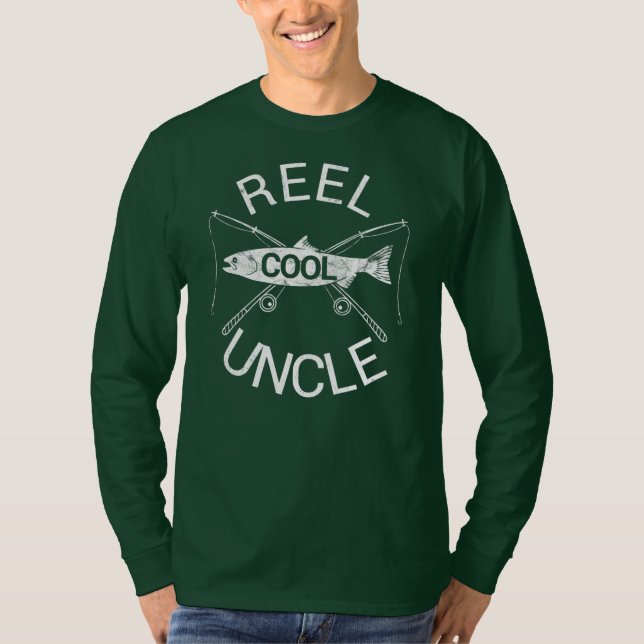 Mens Uncle Birthday Father's Day Fishing Fish T-Shirt (Front)