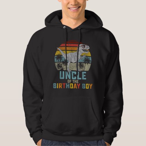 Mens Uncle Dinosaur of the Birthday Boy Matching F Hoodie