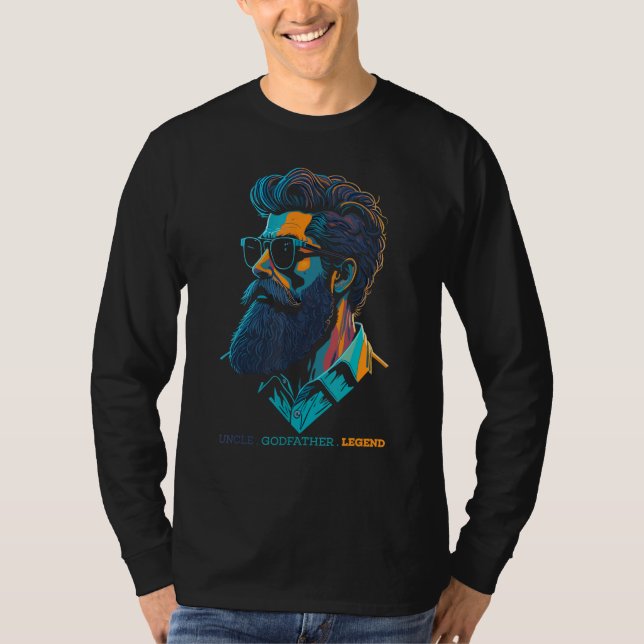 Mens Uncle Godfather Legend For The Favorite Funny T-Shirt (Front)
