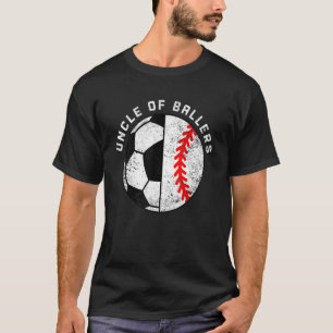 Mens Uncle Of Ballers Soccer Baseball Uncle T-Shirt