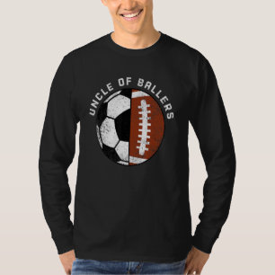 Mens Uncle Of Ballers Soccer Football Uncle T-Shirt