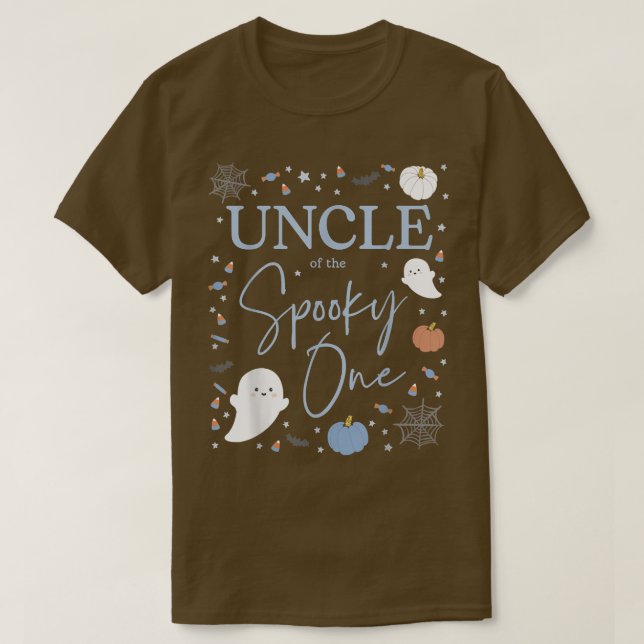 Mens Uncle of the Spooky One First Birthday Boy 1s T-Shirt (Design Front)