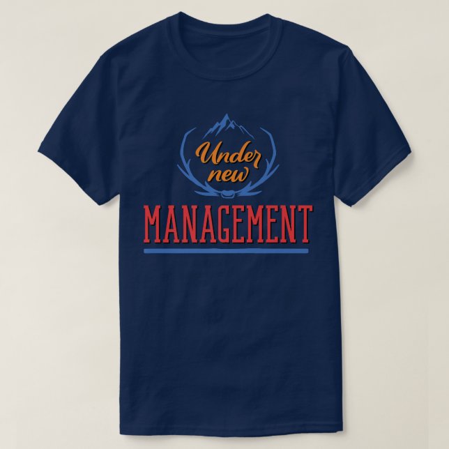 Mens Under New Management Funny Bachelor Party  T-Shirt (Design Front)