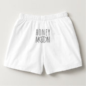 Mens Underwear for The Groom White Honeymoon Boxers (Back)
