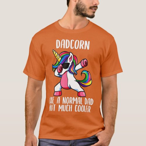 Mens Unicorn Dad Girl Birthday Party Apparel DadC T_Shirt