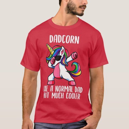 Mens Unicorn Dad Girl Birthday Party Apparel DadCo T_Shirt