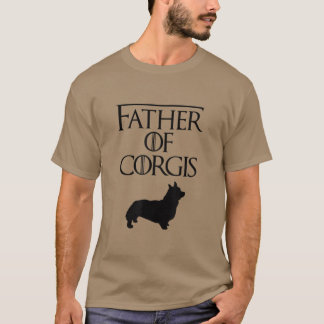 Mens Unique Black Father Of Corgis Dog Lover Gift  T-Shirt