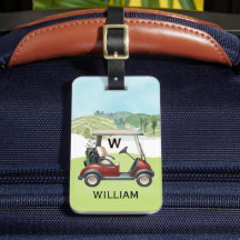 Men's Unique Custom Cart Monogram Name Bag or 