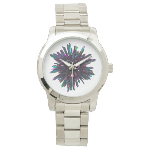 *~* Men&#39;s Unisex Metallic Blue Purple Crystal Watch