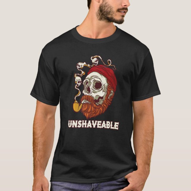 Mens Unshaveable Bearded Beard Cool Guy With Beard T-Shirt (Front)