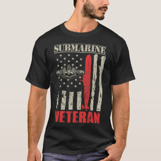 Mens US Military Submarine Gift For A Veteran Subm T-Shirt