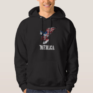 Mens Usa Eagle 4th Of July Great American Flag Hoodie