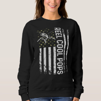 Mens Usa Reel Cool Pops For Daddy Fishing Father' Sweatshirt