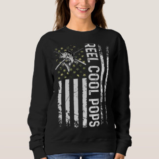 Mens Usa Reel Cool Pops For Daddy Fishing Father' Sweatshirt