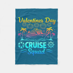 Mens Valentines Day Cruise Squad 2026 Vacation Tra Fleece Blanket