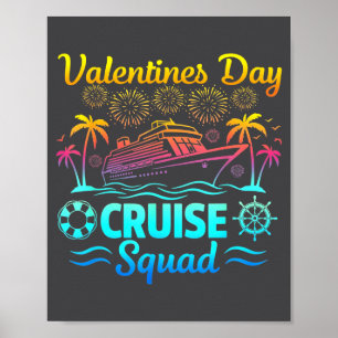 Mens Valentines Day Cruise Squad 2026 Vacation Tra Poster