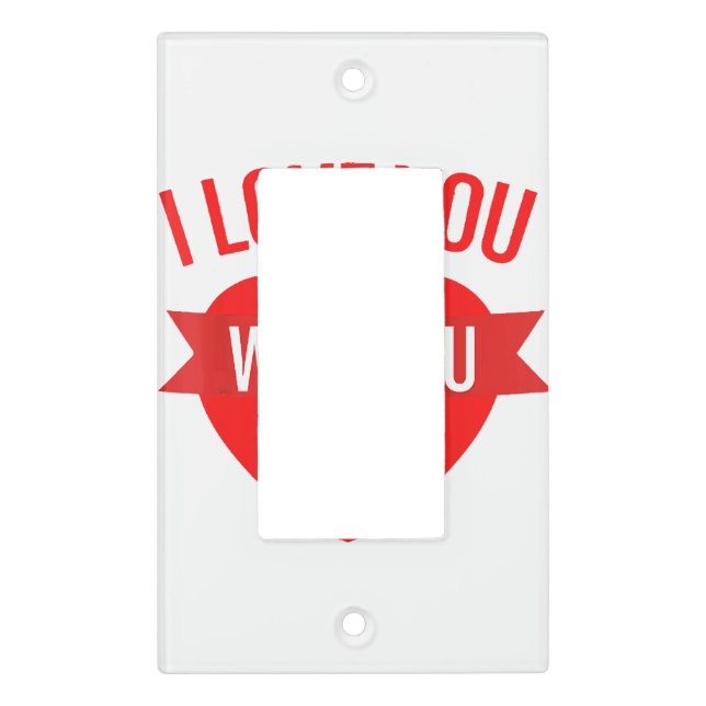 Mens Valentines Day Proposal I Love You Will You M Light Switch Cover (Front)