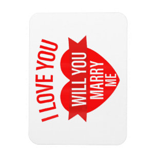 Mens Valentines Day Proposal I Love You Will You M Magnet
