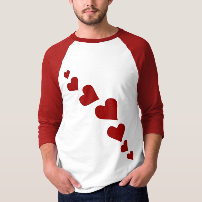 Mens Valentine's Shirt Valentine Love Jersey Shirt (Front)