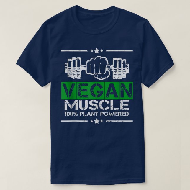 Mens Vegan Muscle Bodybuilding  T-Shirt (Design Front)