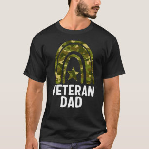 Mens Veteran Dad Veterans Day Cool Camo Pattern Bo T-Shirt