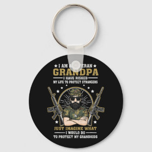 Mens Veteran Grandpa Have Risked Life To Protect G Keychain