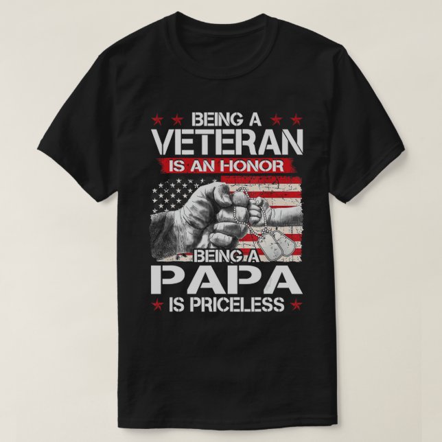 Mens Veterans Day Being Veteran An Honor Being Pap T-Shirt (Design Front)