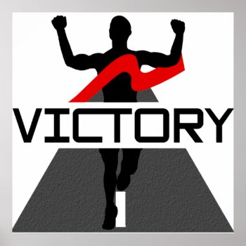 Mens Victory Runner Poster by Baysideimages at Zazzle