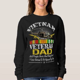 Mens Vietnam Veteran Dad  Raised By My Hero Milita Sweatshirt