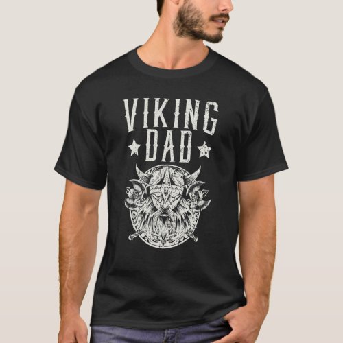 Mens Viking Dad Fathers Day Norsemen Scandinavian  T_Shirt