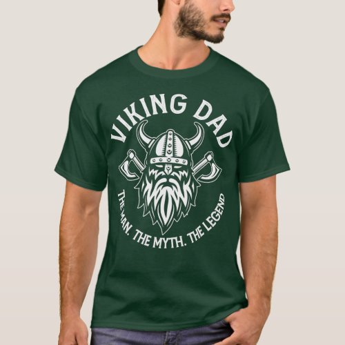 Mens Viking Dad Funny Viking Norse Mythology Fathe T_Shirt
