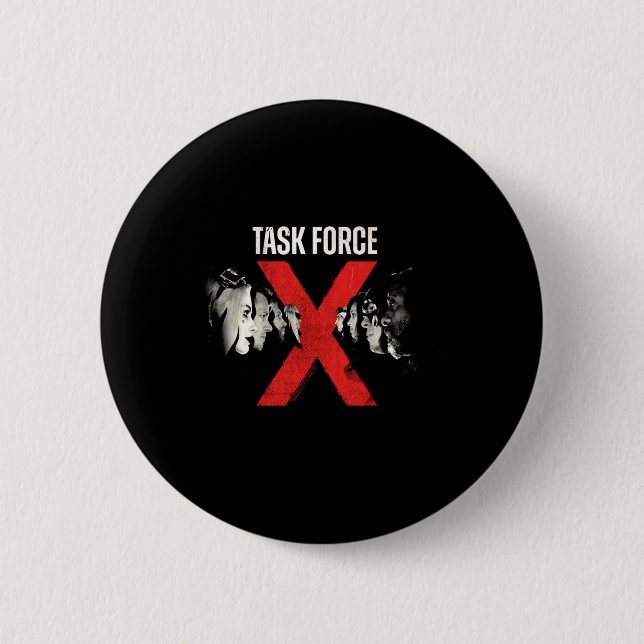 Mens Villain Team Task Force X Performance Button (Front)