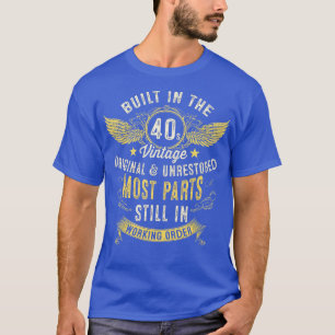 Mens Vintage 1940s Built In The 40s Forties Funny T-Shirt