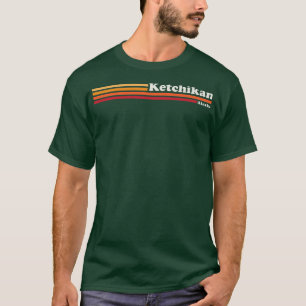 Mens Vintage 1980s Graphic Style Ketchikan Alaska T-Shirt